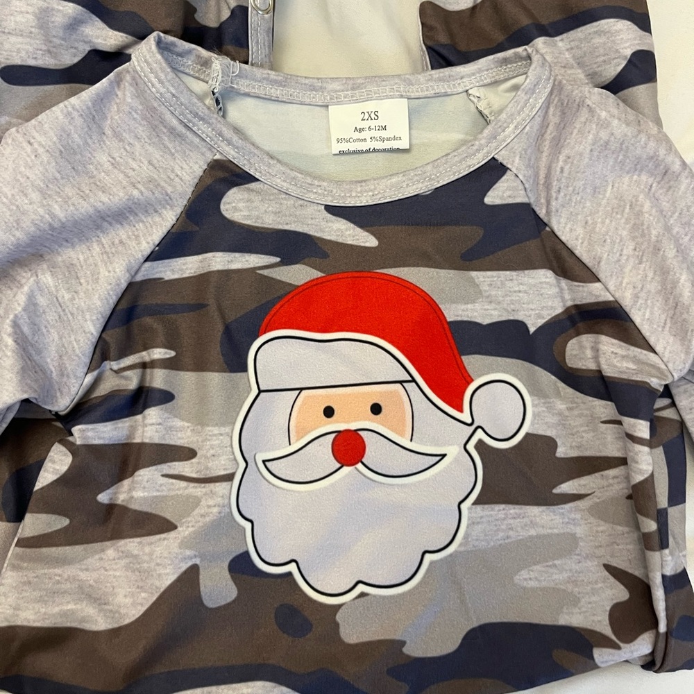 Baby Boy Santa Christmas One Piece Romper Size 0-3 months - Picture 6 of 11